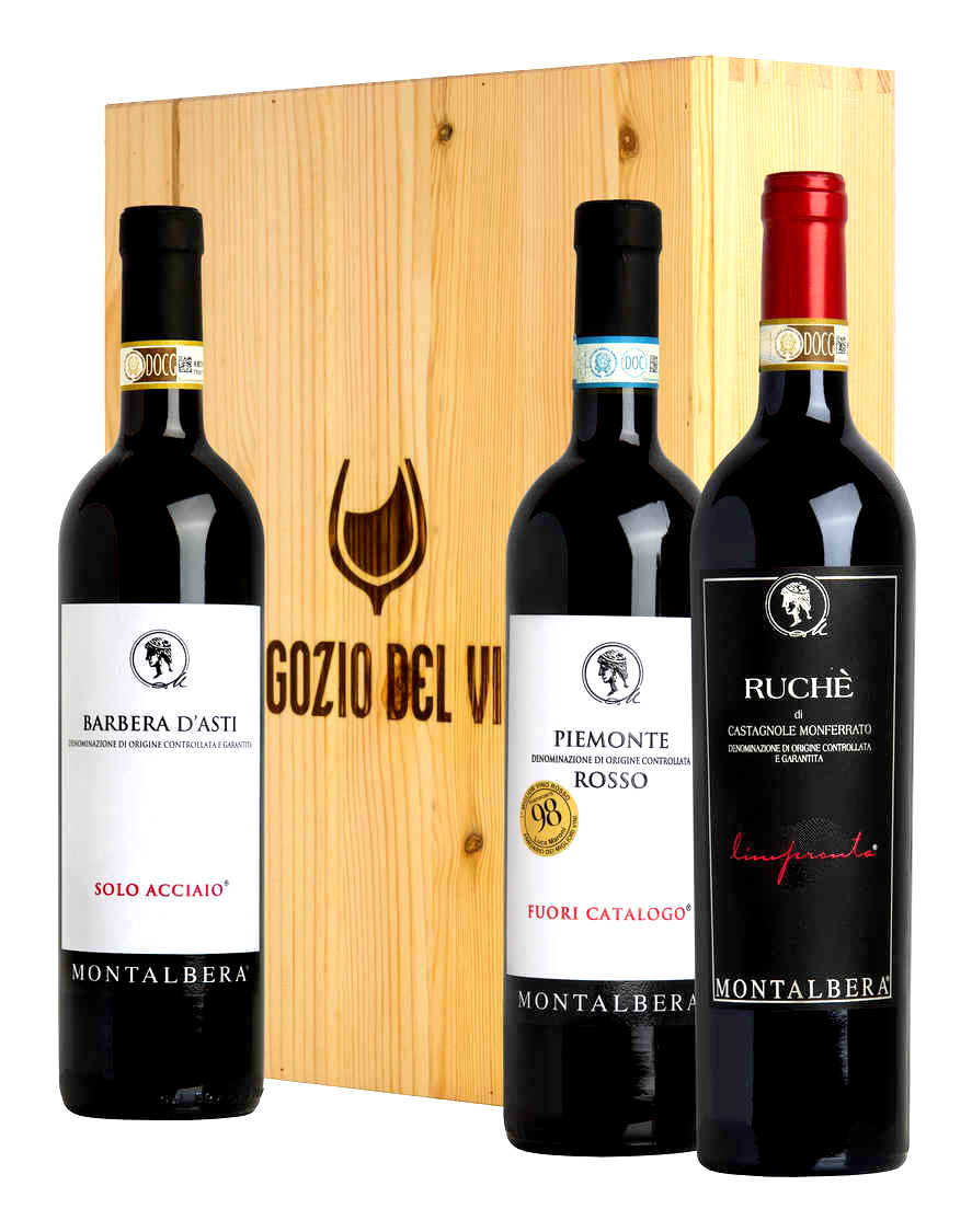 wooden case 3 barbera and red ruche wines out of catalog 9434 zoom.jpg